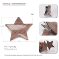 Pinza para el pelo con forma de estrella marrón a rayas de PVC para peinados diarios - Café Denim