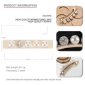 Fermaglio per capelli in acetato con perle e strass 9,0 cm per acconciature - Bianco Sporco
