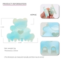 Mini pinza de pelo oso de acrílico azul con purpurina y corte de corazón, 3.1cm - Azul Claro (Cambio de Color Al Sol)