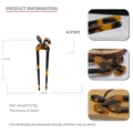 U-förmige Haarnadel aus Acetat mit süßem Kaninchen-Design in klassischer Bernstein-Optik - 4mm Dicke (Hohe Qualität) / Dunkler Schildpatt Stil