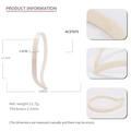 Cerchietto sottile in acetato crema con larghezza di 1,0 cm e design leggero - Bianco Sporco