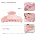 Pinza per capelli in acrilico rosa con trama marmo glitter e dimensioni di 10,3 cm - Pinza con Manico Glitter Oro
