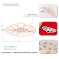 Barrette élégante en acétate ajouré avec strass et perles pour femmes - Rose Barrette Latérale Ajourée