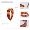 4cm wide tortoise shell acetate headband with anti-slip teeth and premium matte finish - 4cm Wide / Red Tortoiseshell