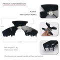 Elegante pinza de pelo de acetato negro con perla y forma de mariposa de 11,3 cm - Negro