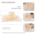 Pink and yellow gradient acetate flower hair claw clip with pearl detail 9.5cm - Yellow and Purple Flower Hair Claw