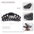 Extra large 14cm tortoise acetate hair claw clip with floral pattern for thick hair - Oversized / Purple Brown