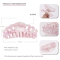 14cm large acetate hair claw clip with purple marble pattern and strong metal spring - Oversized / Purple Pink