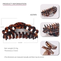 Extra large 14cm leopard print acetate hair claw clip for thick hair with dimensions - Oversized / Tortoise