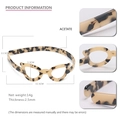 Diadema con gafas de ojo de gato en acetato de carey oscuro con dimensiones - Diadema Gafas Carey Claro
