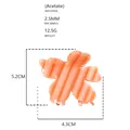 Vista dettagliata della piccola pinza per capelli a fiore in acetato a righe arancioni - Arancione
