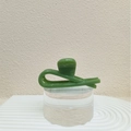 Extra large 12cm dark green cross hair claw clip made of premium thick PVC plastic - Green