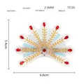 Dettagli della clip per capelli in acetato con gemme rosse e glitter dorati cinesi - Fermaglio a Becco d'Anatra Corona di Fenice