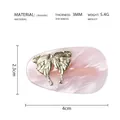 Specifiche dettagliate della clip per capelli a farfalla in acetato rosa con oro - Rosa