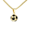 Collier pendentif ballon de football doré en acier inoxydable avec chaîne sport - Pendentif Seul (Sans Chaîne) - Couleur Or