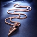 Collana con ciondolo a freccia oro rosa con motivi geometrici e catena a scatola - Ciondolo E Catena / Oro rosa
