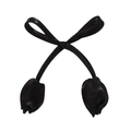 Elegante accesorio para el pelo de tulipán negro en cinta de satén brillante para niñas - Lazo de Tulipán (Sin Nudar) / Negro