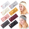 Elastic criss-cross yoga headbands in eight Morandi colors for sports and daily wear - Multicolor (8 Pieces)
