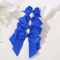 Set de tres pinzas para el pelo con lazo de cinta de grosgrain azul real en tarjeta - Azul