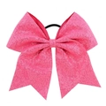 Glittering pink sequin hair scrunchie with large swallowtail bow for girls - Pink (13)