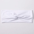 Bandeau croisé blanc doux et élastique pour femmes en tissu tricoté de haute qualité - Blanc