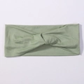 Bandeau élastique en maille torsadée pour femmes en couleur élégante vert sauge - Vert clair