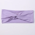 Bandeau sport croisé violet clair chic avec tissu extensible doux pour femmes - Lavande