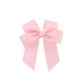 Pink grosgrain ribbon hair bow with double-layered loops and long streamers for girls - Light Pink (11)