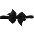 Klassisches schwarzes Ripsband-Schwalbenschwanz-Haarband für Kinder-Accessoires - Schwarz (4)