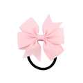 Elastico per capelli con fiocco in nastro grosgrain rosa e fascia elastica nera per ragazze - Rosa Chiaro (11)