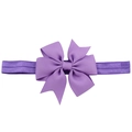 Bandeau pour bébé avec nœud en ruban gros-grain violet de style queue de poisson - Violet