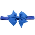 Marineblaues Haarband mit Schwalbenschwanz-Schleife aus Ripsband für Babys und Kleinkinder - Marineblau (6)
