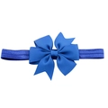Bandeau élastique pour bébé avec un nœud papillon bleu roi en ruban gros-grain - Bleu royal