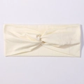 Bandeau à nœud minimaliste blanc crème en maille élastique douce pour femmes - Blanc Cassé