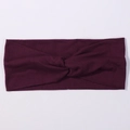 Bandeau croisé violet foncé pour femmes en tissu tricoté au style minimaliste - Violet foncé