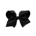 Lazo negro para el pelo en cinta de falla con diseño de doble capa para niñas - Negro