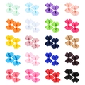 Lot de 40 barrettes à nœuds en ruban gros-grain pour enfants en 20 couleurs variées - 20 couleurs mélangées