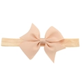 Baby Haarband mit Schwalbenschwanz-Ripsband-Schleife in zartem Apricot-Rosa - Nude Pink (8)