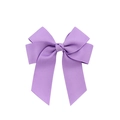 Handmade lavender purple grosgrain ribbon hair bow clip for baby girls and toddlers - Purple (5)