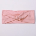 Bandeau de sport à nœud croisé pour femme en tissu tricoté rose clair doux - Rose