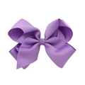 Barrette à cheveux avec grand nœud en ruban gros-grain violet lavande pour filles - Violet Clair (5)