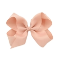 Barrette à cheveux avec grand nœud multicouche en ruban gros-grain rose pour filles - Light Pink (8)