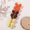 Lot de barrettes papillon en crochet fait main en orange, bordeaux et jaune - Mix Orange Rouge Jaune