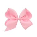 Barrette à cheveux chic en gros-grain rose clair avec nœud papillon à plusieurs couches - Light Pink (11)