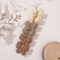 Barrettes papillon en crochet faites à la main aux tons terreux crème et marron - Mélange de Tons Terre
