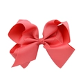 Barrette à cheveux avec nœud en ruban gros-grain corail pour le coiffage des enfants - Rose Corail (15)
