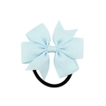 Fiocco per capelli in nastro grosgrain azzurro con elastico e design multistrato - Azzurro (17)