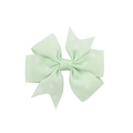 Mint green grosgrain bow hair clip with white polka dots for girls hair accessories - Mint Green Polka Dot Bow Style (19) / Mint Green (19)