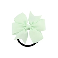 Elastico per capelli con fiocco in nastro grosgrain verde menta e fascia elastica nera - Verde Menta (19)