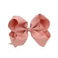 Nœud papillon rose en ruban gros-grain multicouche pour enfants et fillettes - Rose Pâte de Haricot (16)